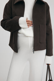 Designer Maternity Bomber (Chocolate) 8