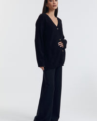 Designer Maternity Cardigan (Dark Navy)  3