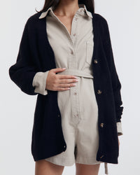 Designer Maternity Cardigan (Dark Navy)  4