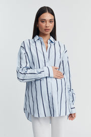 Designer Maternity Cotton Shirt (Stripe) 2