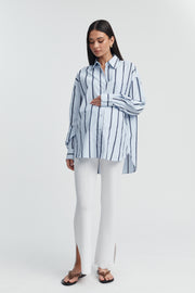 Designer Maternity Cotton Shirt (Stripe) 3