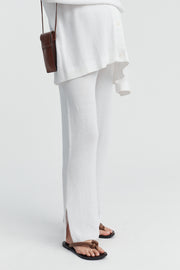 Designer Maternity Crochet Cardigan Top (White) 4