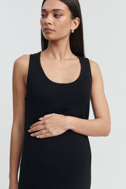 Designer Maternity Dress (Black) 2