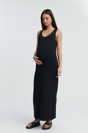 Designer Maternity Dress (Black) 4