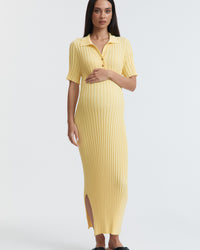Designer Maternity Dress (Lemon) 1