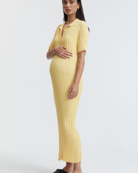Designer Maternity Dress (Lemon) 2