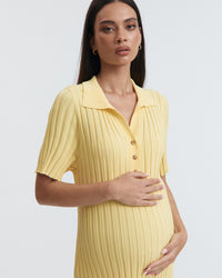 Designer Maternity Dress (Lemon) 3