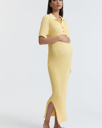 Designer Maternity Dress (Lemon) 4