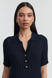 Designer Maternity Dress (Navy) 2