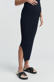 Designer Maternity Dress (Navy) 4