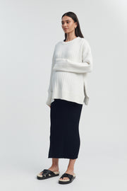 Designer Maternity Dress (Navy) 6