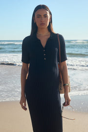 Designer Maternity Dress (Navy) 7