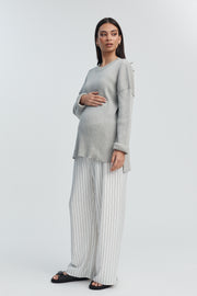 Designer Maternity Jumper (Grey Marle) 11