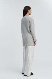 Designer Maternity Jumper (Grey Marle) 12