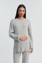Designer Maternity Jumper (Grey Marle) 3