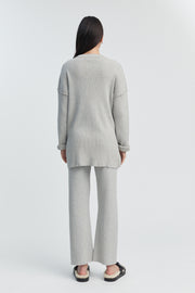 Designer Maternity Jumper (Grey Marle) 6