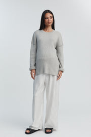 Designer Maternity Jumper (Grey Marle) 7