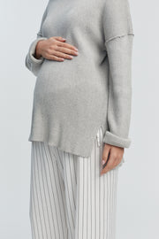 Designer Maternity Jumper (Grey Marle) 8