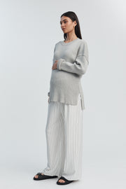 Designer Maternity Jumper (Grey Marle) 9