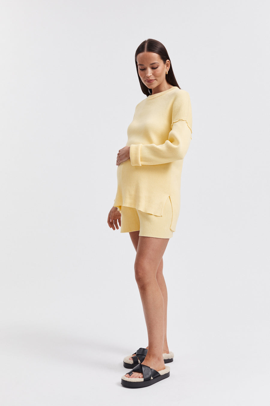 Designer Maternity Jumper (Lemon) 4