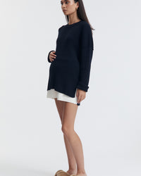 Designer Maternity Jumper (Navy) 6