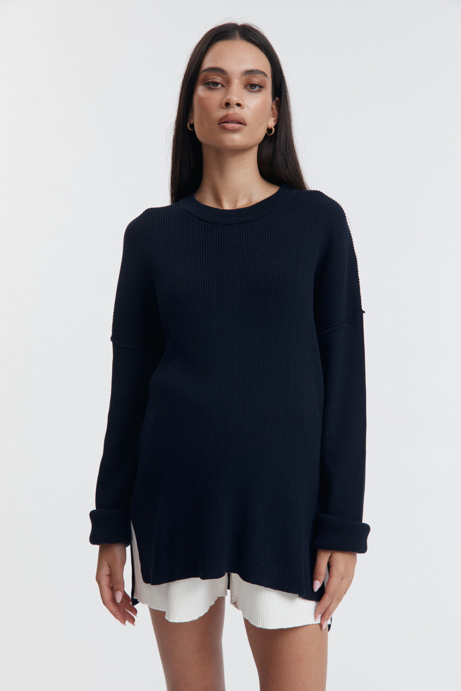 Designer Maternity Jumper (Navy) 8