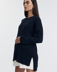 Designer Maternity Jumper (Navy) 9