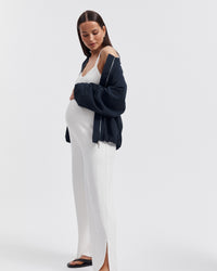 Designer Maternity Jumpsuit (White) 4