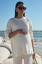 Designer Maternity Knit Jumoer (Ivory) 10