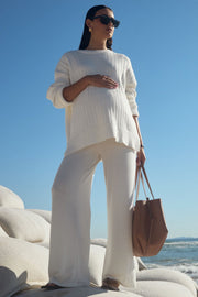 Designer Maternity Knit Jumoer (Ivory) 11
