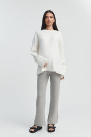 Designer Maternity Knit Jumoer (Ivory) 3
