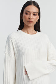 Designer Maternity Knit Jumoer (Ivory) 4