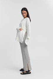 Designer Maternity Knit Jumoer (Ivory) 5