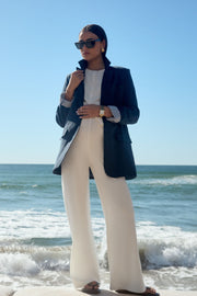 Designer Maternity Knit Pant (Ivory) 11