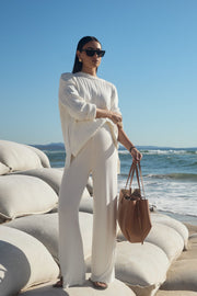 Designer Maternity Knit Pant (Ivory) 16