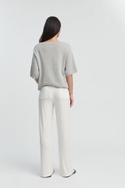 Designer Maternity Knit Pant (Ivory) 7