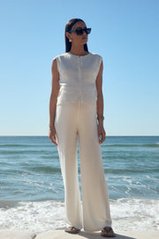 Designer Maternity Knit Pant (Ivory) 9