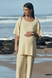 Designer Maternity Knit Pant (Lemon) 11