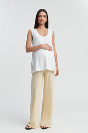 Designer Maternity Knit Pant (Lemon) 2