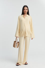 Designer Maternity Knit Pant (Lemon) 5