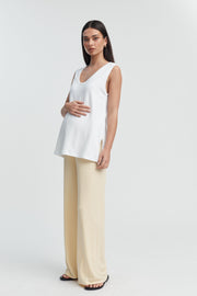 Designer Maternity Knit Pant (Lemon) 6