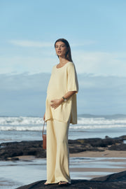 Designer Maternity Knit Pant (Lemon) 9