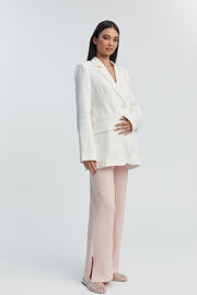 Designer Maternity Knit Pant (Pale Pink) 1