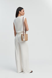 Designer Maternity Knit Vest (Off White) 2