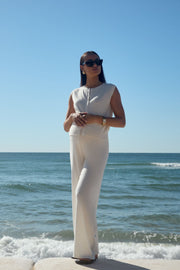 Designer Maternity Knit Vest (Off White) 8