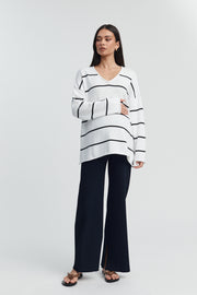 Designer Maternity Pants (Navy) 7