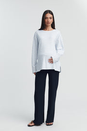 Designer Maternity Pants (Navy) 8