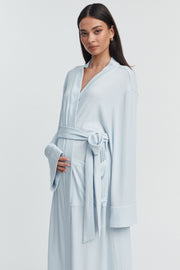 Designer Maternity Robe (Soft Blue) 2
