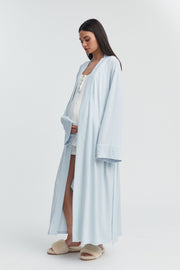Designer Maternity Robe (Soft Blue) 6