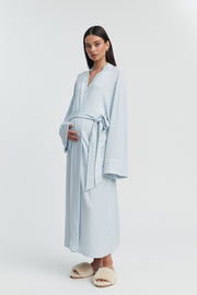 Designer Maternity Robe (Soft Blue) 9